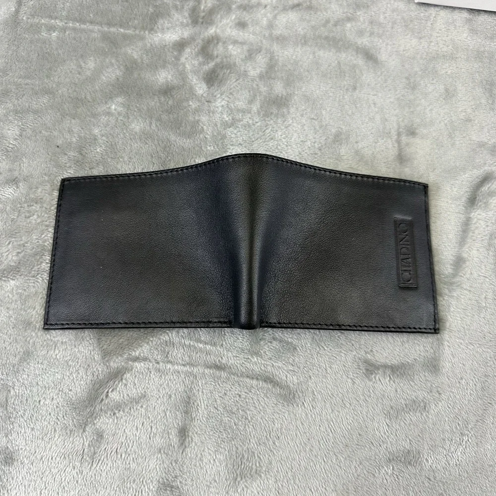 Citadino Leather Wallet Men's Black Trifold New In Box